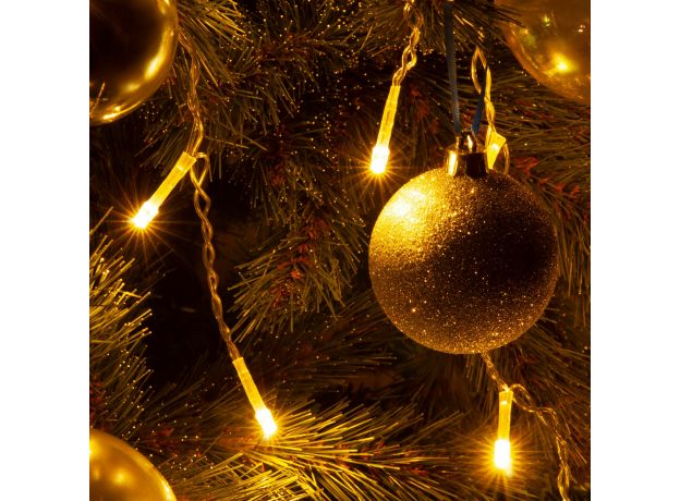 Гирлянда бахрома теплый белый 1,8*0,5М IP20 100-001