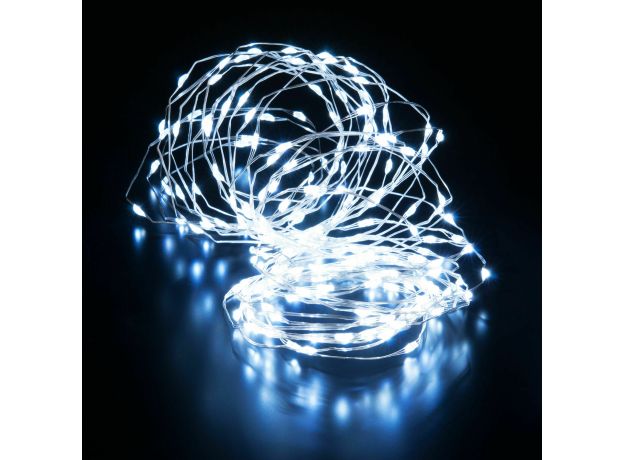 Гирлянда нить "роса" белый 10М IP20 400-009