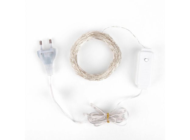 Гирлянда нить "роса" белый 10М IP20 400-009