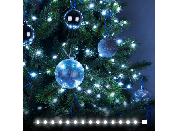 Гирлянда нить "роса" белый 10М IP20 400-009