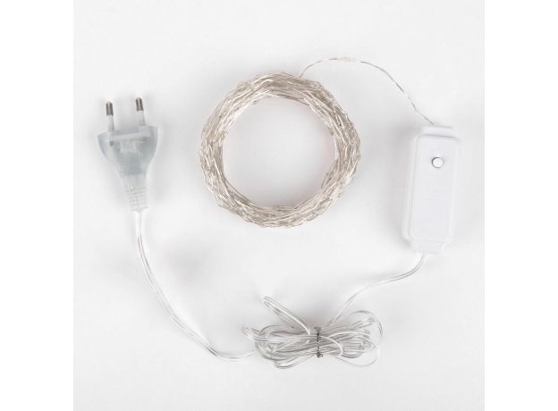 Гирлянда нить "роса" теплый белый 10М IP20 400-009