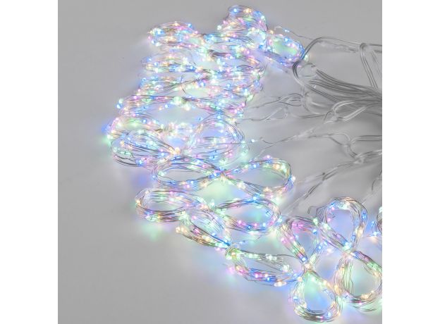 Гирлянда занавес "роса" мульти 2*2,6М IP20 200-006