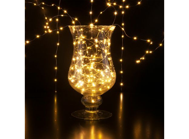 Гирлянда занавес "роса" теплый белый 2*2,6М IP20 200-006