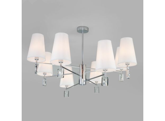 Классическая люстра с абажурами 60137/8 хром