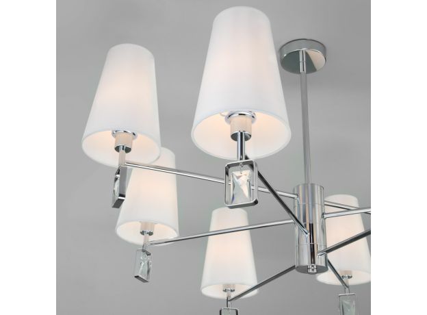 Классическая люстра с абажурами 60137/8 хром