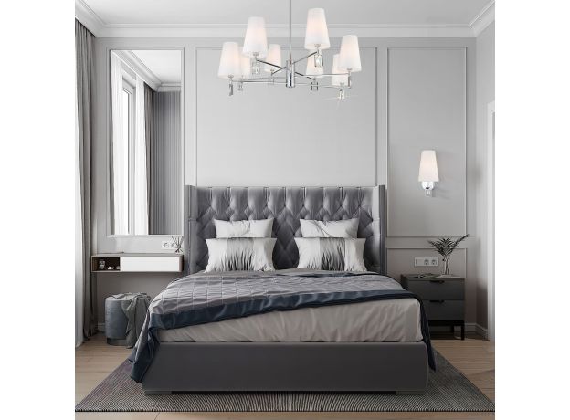 Классическая люстра с абажурами 60137/8 хром