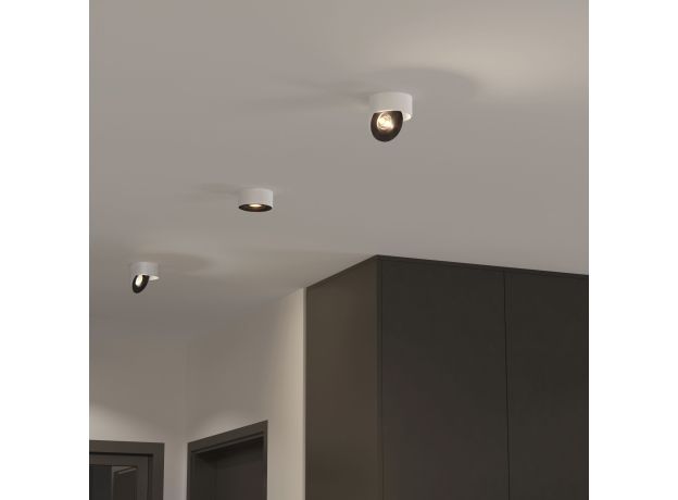 Накладной светодиодный светильник Glide белый/черный 25100/LED