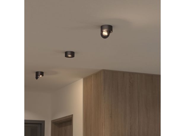 Накладной светодиодный светильник Glide черный жемчуг 25100/LED