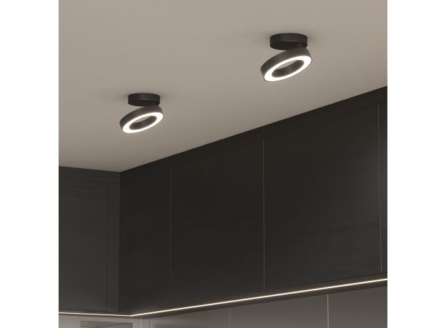 Накладной светодиодный светильник Spila черный 25105/LED