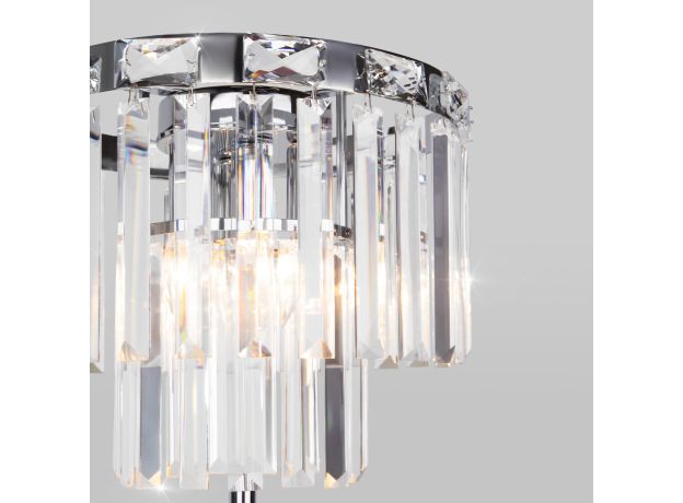 Напольный светильник с хрусталем 01137/3 хром