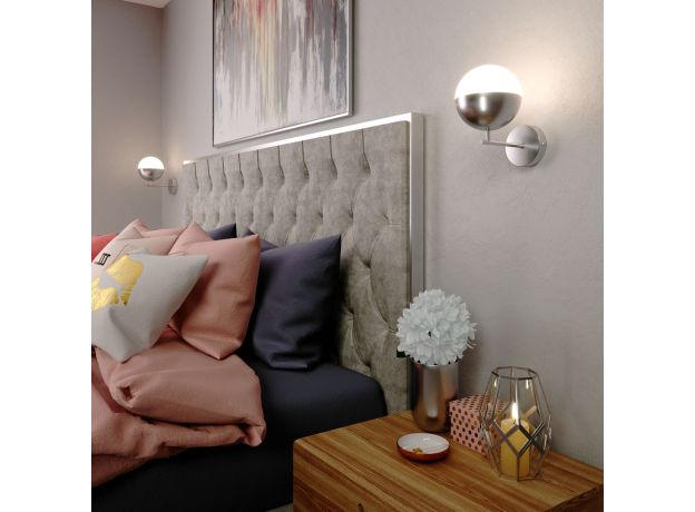 Настенный светильник со стеклянным плафоном 70129/1 хром