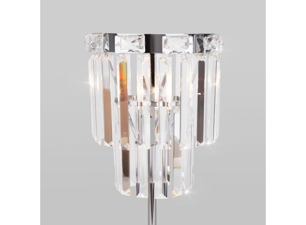 Настольный светильник с хрусталем 01136/1 хром