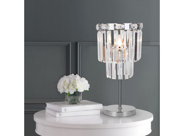 Настольный светильник с хрусталем 01136/1 хром