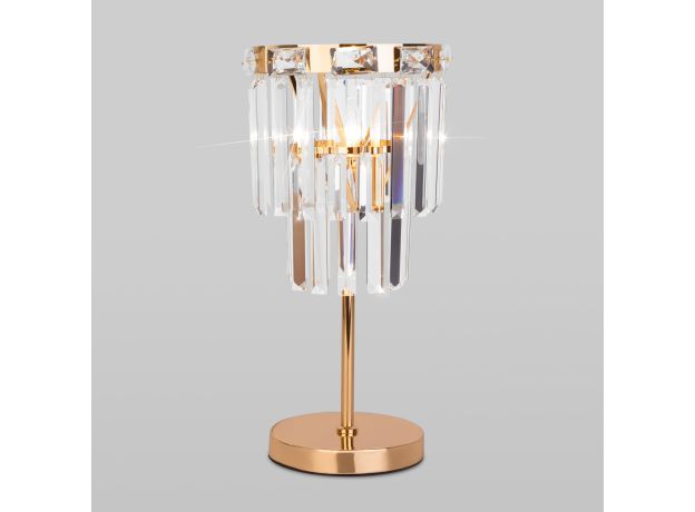 Настольный светильник с хрусталем 01136/1 золото