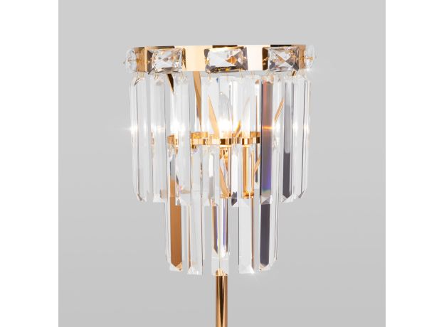 Настольный светильник с хрусталем 01136/1 золото