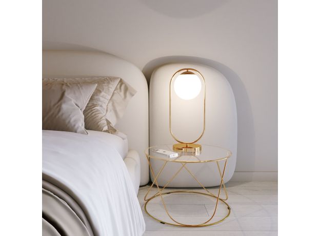 Настольная лампа с круглым плафоном 01138/1 золото