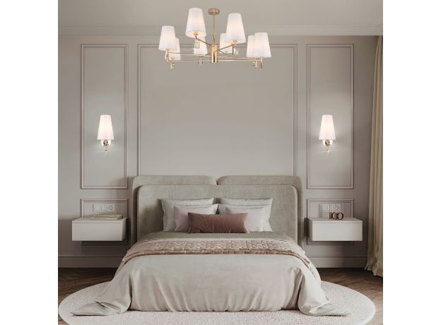 Потолочная люстра с абажурами 60137/8 золото