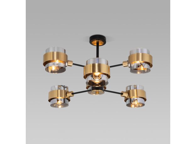 Потолочная люстра в стиле лофт 70127/6 черный/дымчатый