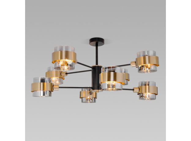 Потолочная люстра с плафонами 70127/8 черный/дымчатый