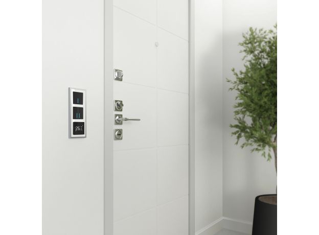 Рамка из металла на 3 поста Baguette белый/серебро W0032850