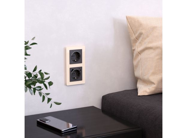 Рамка из акрила на 2 поста Acrylic айвори W0022743