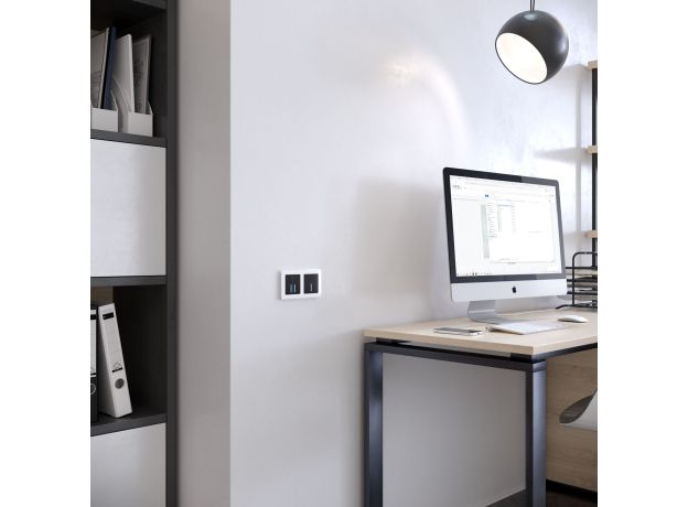 Рамка из акрила на 2 поста Acrylic белый W0022701