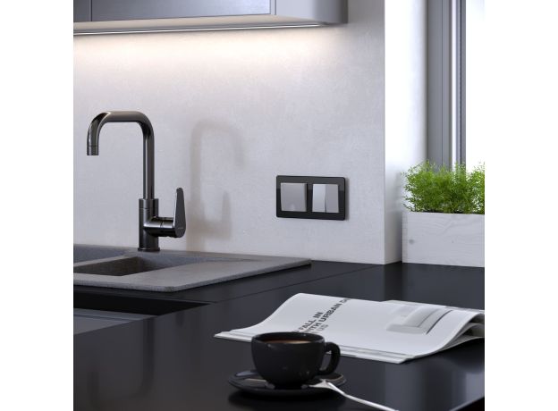 Рамка из акрила на 2 поста Acrylic черный W0022708