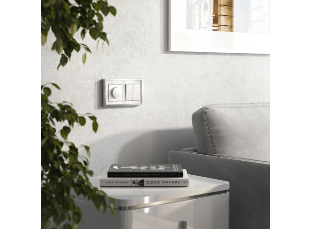 Рамка из металла на 2 поста Baguette белый/серебро W0022850