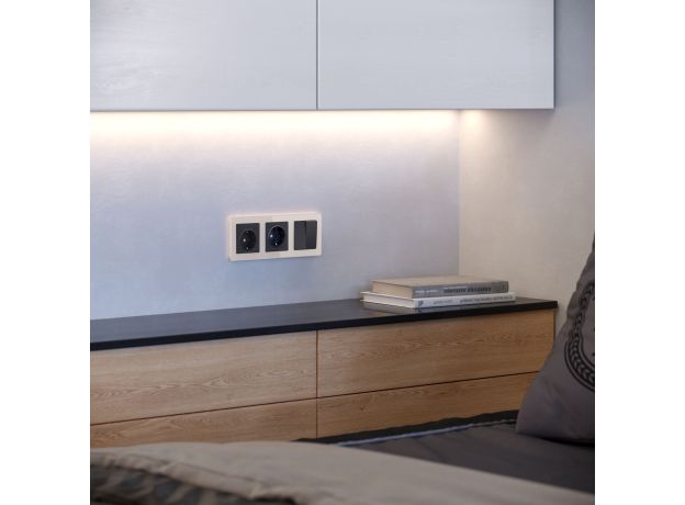 Рамка из акрила на 3 поста Acrylic айвори W0032743