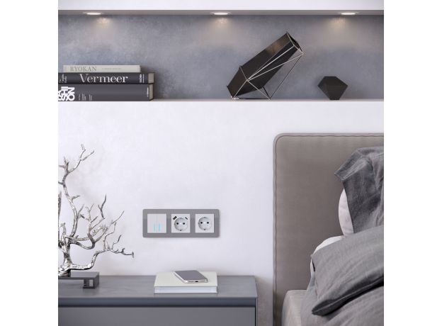 Рамка из акрила на 3 поста Acrylic графит W0032704