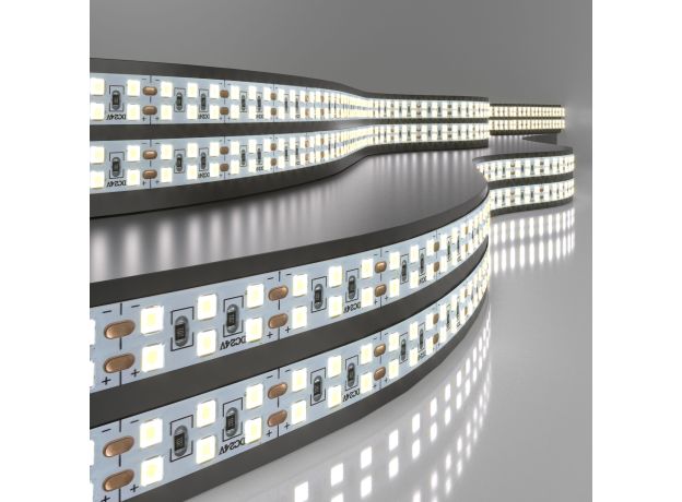 Светодиодная лента 240 LED 18 Вт IP20 двухрядная 6500К холодный белый 2835 24V 240Led 18W IP20