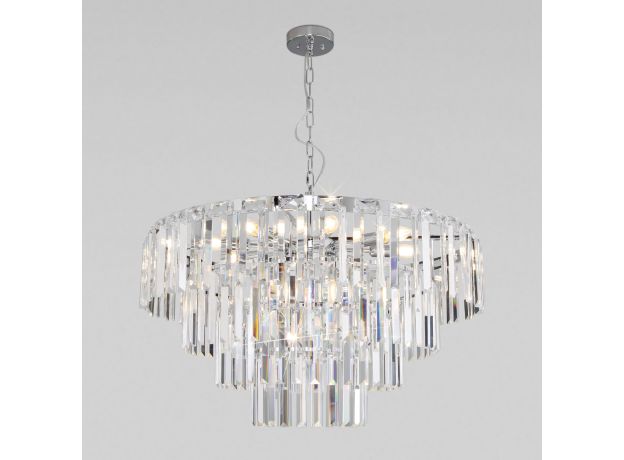 Умная подвесная хрустальная люстра 10130/10 хром