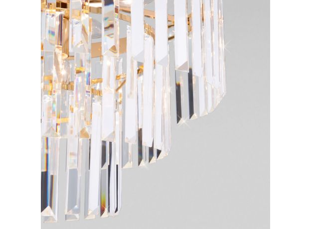 Умная подвесная хрустальная люстра 10130/8 золото