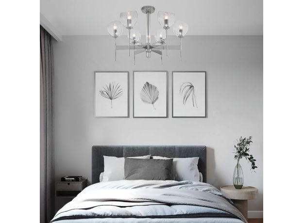 Умный потолочный светильник 60130/6 хром Smart