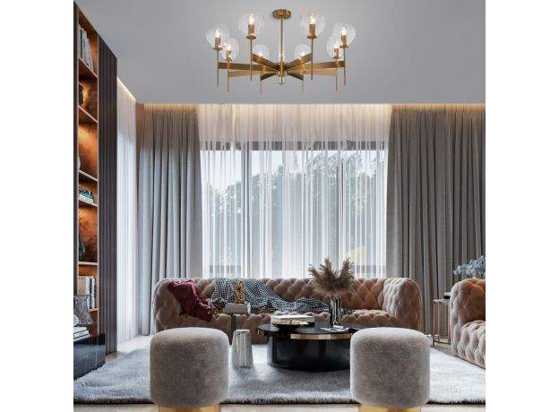 Умный потолочный светильник 60130/8 латунь Smart