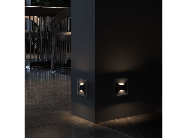 Встраиваемая LED подсветка МУН (черный матовый) W1154508