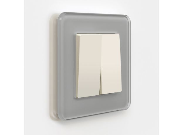 Выключатель двухклавишный (айвори матовый) W1120062