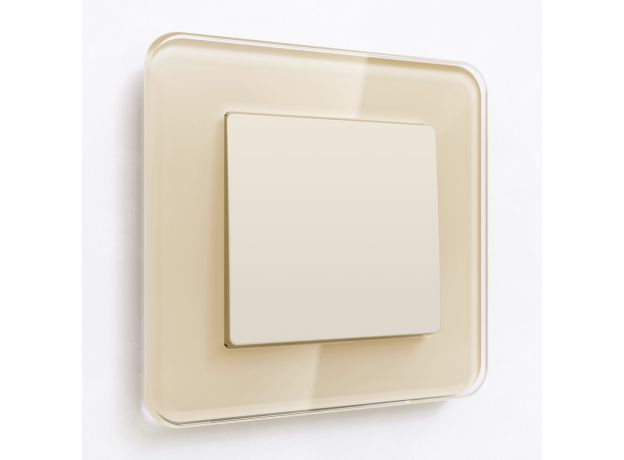 Выключатель одноклавишный проходной (айвори матовый) W1112062