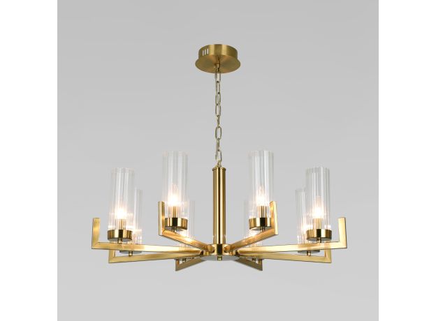 Подвесная люстра со стеклянными плафонами 60133/8 латунь
