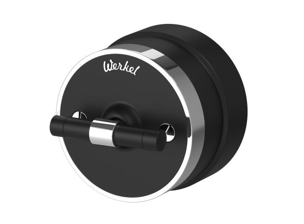 Выключатель на 4 положения двухклавишный Vintage черный матовый/хром W5822051