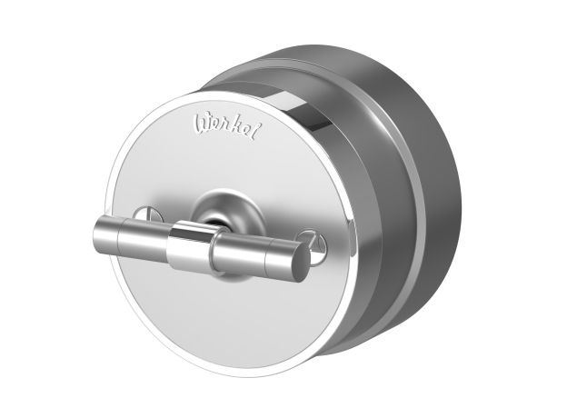 Выключатель на 4 положения двухклавишный Vintage серебро матовый/хром W5822054