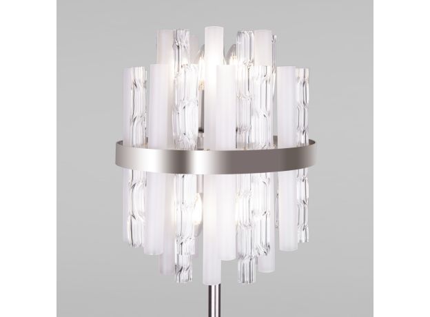 Торшер с декоративным плафоном 01110/4 никель