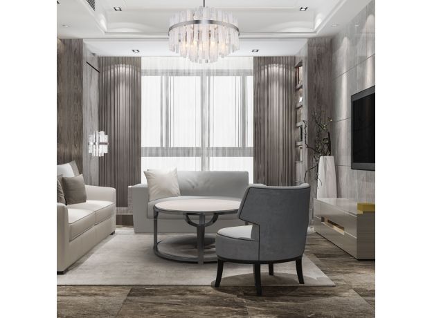 Торшер с декоративным плафоном 01110/4 никель