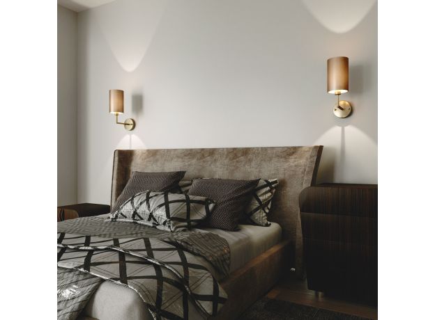 Настенный светильник с абажуром 60134/1 никель