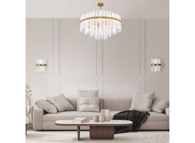 Настенный светильник с декором 368/2 латунь