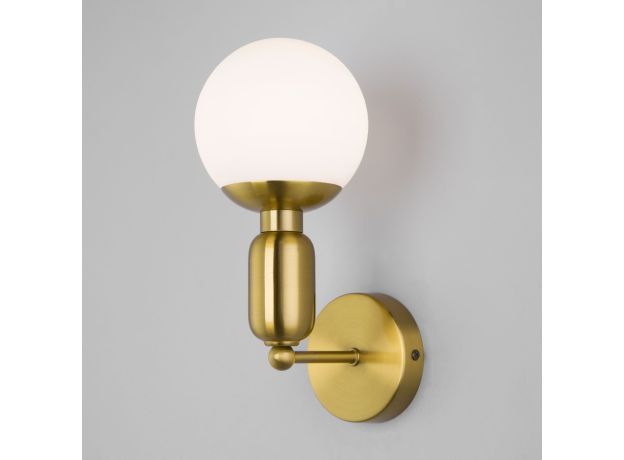 Настенный светильник со стеклянным плафоном 50251/1 латунь