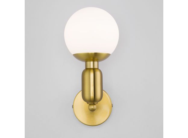 Настенный светильник со стеклянным плафоном 50251/1 латунь