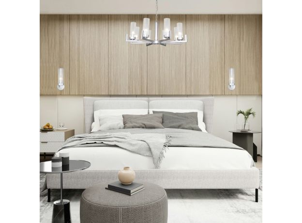 Настенный светильник со стеклянным плафоном 60133/1 серебро