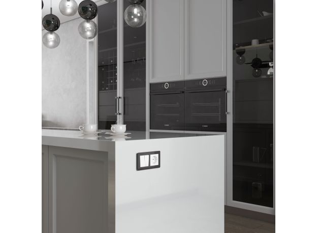 Перекрестный переключатель двухклавишный (белый) W1123001