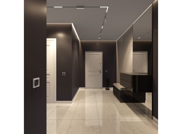 Перекрестный переключатель двухклавишный (чёрный матовый) W1123006